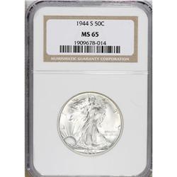 1944-S 50C MS65 NGC. NGC Census: (1021/139). PCGS