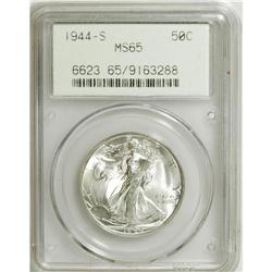 1944-S 50C MS65 PCGS. PCGS Population (2108/294).