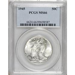 1945 50C MS66 PCGS. PCGS Population (1222/59). NGC