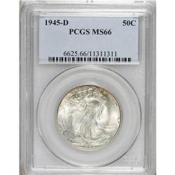 1945-D 50C MS66 PCGS. PCGS Population (1467/107).