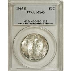 1945-S 50C MS66 PCGS. PCGS Population (568/2). NGC