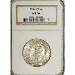 1947-D 50C MS66 NGC. NGC Census: (618/36). PCGS Po