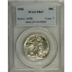1942 50C PR67 PCGS. PCGS Population (689/35). NGC