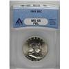 Image 1 : 1961 50C MS65 Full Bell Lines ANACS. NGC Census: (