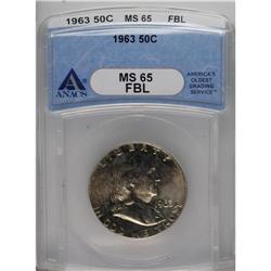 1963 50C MS65 Full Bell Lines ANACS. NGC Census: (