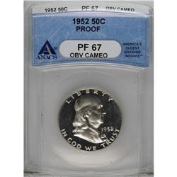 1952 50C PR67 ANACS. Obverse Cameo. NGC Census: (2