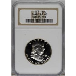 1953 50C PR66 Cameo NGC. NGC Census: (313/152). PC