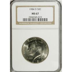 1984-D 50C MS67 NGC. NGC Census: (6/0). PCGS Popul