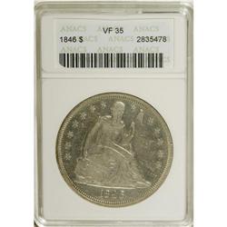 1846 $1 VF35 ANACS. NGC Census: (17/295). PCGS Pop
