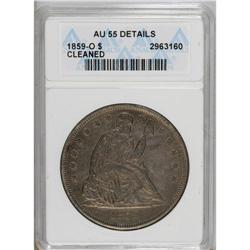 1859-O $1 --Cleaned--ANACS. AU55 Details. NGC Censu