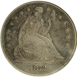 1872 $1 XF40 NGC. NGC Census: (23/217). PCGS Populatio