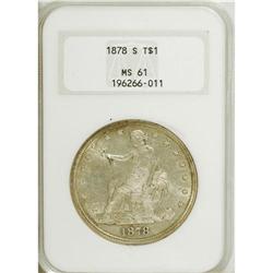 1878-S T$1 MS61 NGC. NGC Census: (66/253). PCGS Po