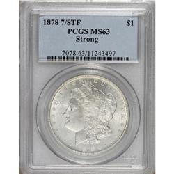 1878 7/8TF $1 Strong MS63 PCGS. PCGS Population (1