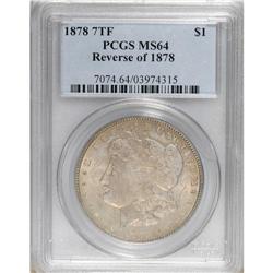 1878 7TF $1 Reverse of 1878 MS64 PCGS. PCGS Popula