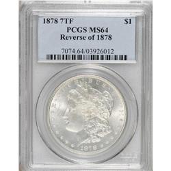 1878 7TF $1 Reverse of 1878 MS64 PCGS. PCGS Popula