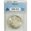 Image 1 : 1878-CC $1 MS63 ANACS. NGC Census: (3182/4494). PC