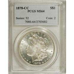 1878-CC $1 MS64 PCGS. PCGS Population (4821/1588).