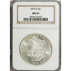 1879-S $1 MS67 NGC. NGC Census: (1529/97). PCGS Po