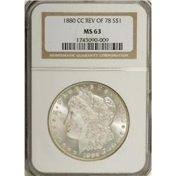 1880/79-CC $1 Reverse of 1878 MS63 NGC. NGC Census