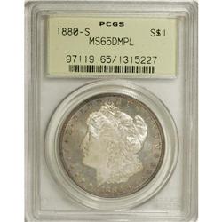 1880-S $1 MS65 Deep Mirror Prooflike PCGS. PCGS Po