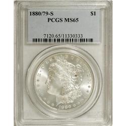1880-S $1 8 Over 7 MS65 PCGS. PCGS Population (94/