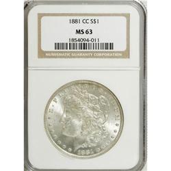 1881-CC $1 MS63 NGC. NGC Census: (1168/4646). PCGS