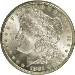 1881-CC $1 MS63 PCGS. PCGS Population (3094/10722). NG