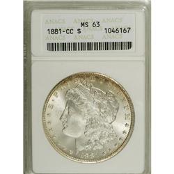 1881-CC $1 MS63 ANACS. NGC Census: (1151/4584). PCGS P