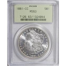 1881-CC $1 MS63 PCGS. PCGS Population (3116/10801)