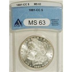 1881-CC $1 MS63 ANACS. NGC Census: (1177/4675). PC