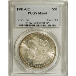 1881-CC $1 MS64 PCGS. PCGS Population (5679/5122).