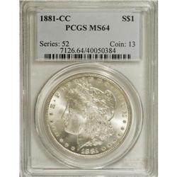 1881-CC $1 MS64 PCGS. PCGS Population (5679/5122).