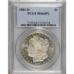 1881-O $1 MS64 Prooflike PCGS. PCGS Population (76