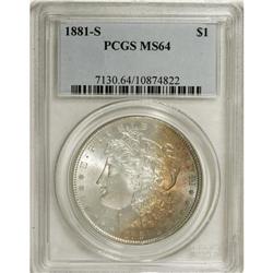 1881-S $1 MS64 PCGS. PCGS Population (71032/52164). NG