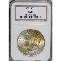 1881-S $1 MS65 NGC. NGC Census: (38477/13828). PCG