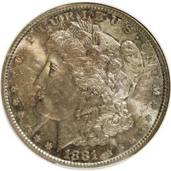 1881-S $1 MS67 NGC. NGC Census: (2470/125). PCGS P
