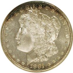 1881-S $1 MS64 Deep Mirror Prooflike ANACS. NGC Census