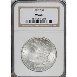 1882 $1 MS64 NGC. NGC Census: (4389/1070). PCGS Po