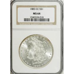 1883-CC $1 MS64 NGC. NGC Census: (4509/4029). PCGS