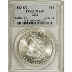 1883-CC $1 MS65 PCGS. Ex:GSA. PCGS Population (621