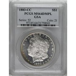 1883-CC $1 MS64 Deep Mirror Prooflike PCGS. Ex:GSA
