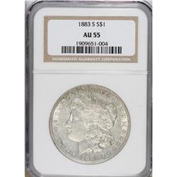 1883-S $1 AU55 NGC. NGC Census: (436/1712). PCGS P