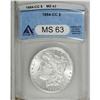 Image 1 : 1884-CC $1 MS63 ANACS. NGC Census: (3073/9213). PC