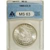 Image 1 : 1885-CC $1 MS63 ANACS. NGC Census: (1378/4240). PC