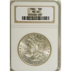 1886 $1 MS66 NGC. NGC Census: (3440/565). PCGS Pop