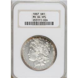 1887 $1 MS64 Deep Mirror Prooflike NGC. NGC Census