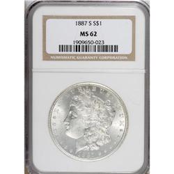 1887-S $1 MS62 NGC. NGC Census: (710/2020). PCGS P