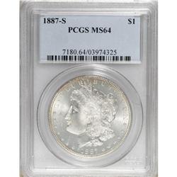 1887-S $1 MS64 PCGS. PCGS Population (1321/273). N