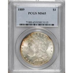 1889 $1 MS65 PCGS. PCGS Population (1279/0). NGC C