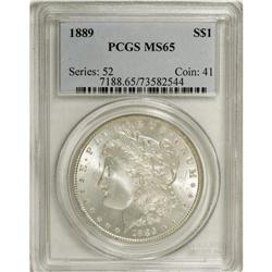 1889 $1 MS65 PCGS. PCGS Population (1276/144). NGC
